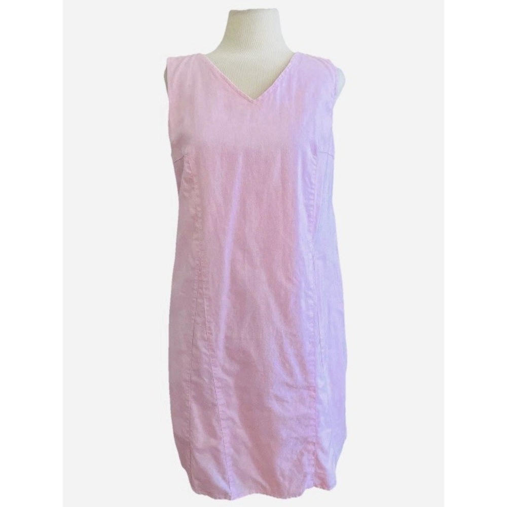 Kim Rogers Dress Pink Sz PS Summer Sleeveless V Neck